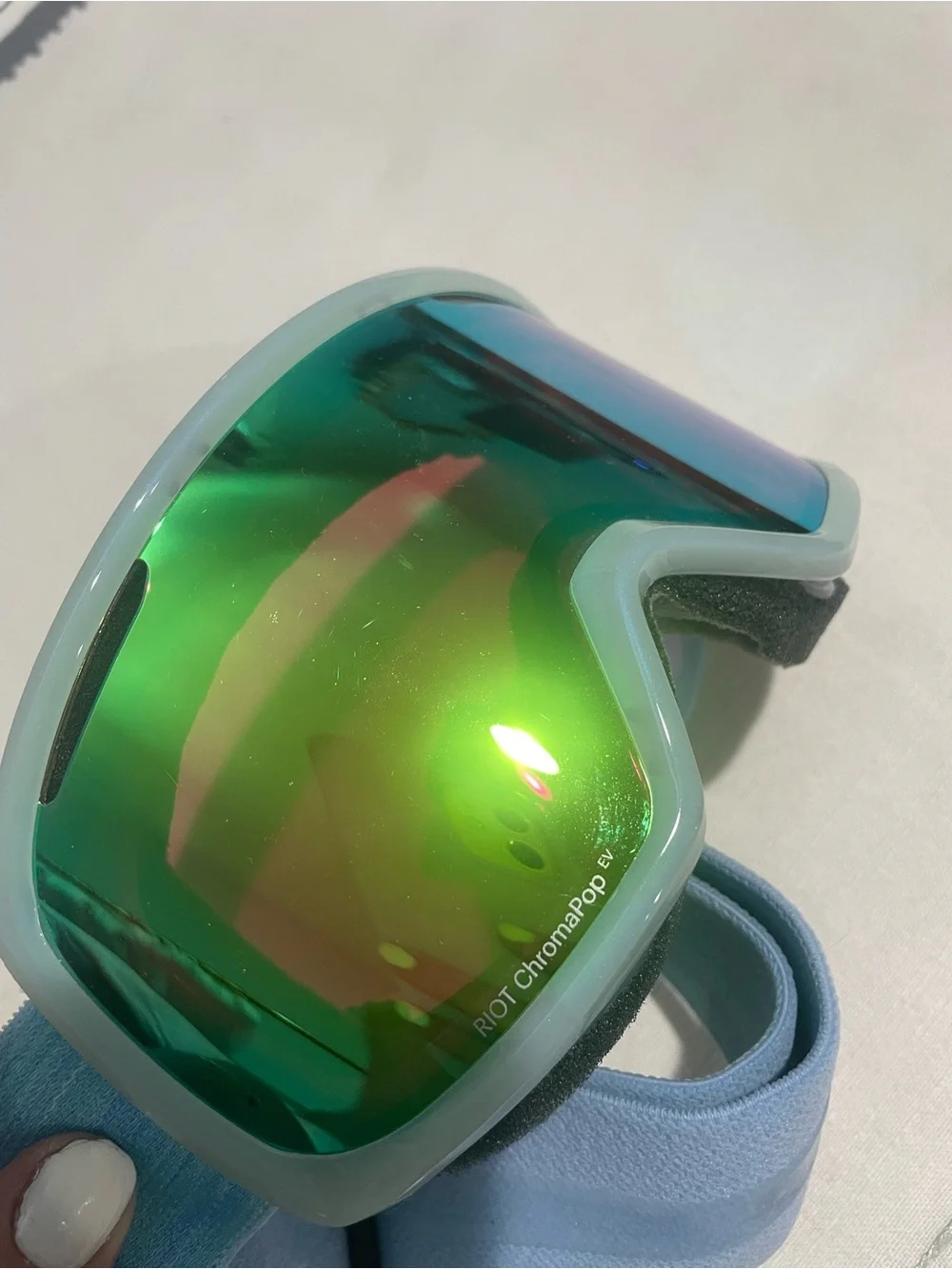 SMITH Squad Riot Cylindrical ChromaPop Blue Frame Ski/Snowboarding Goggles & Acc